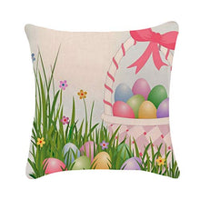Fodere per cuscini pasquali Set di 4, 45 x 45 cm, Federe per cuscini con decorazioni pasquali di benvenuto Fodere per cuscini in lino di cotone per divano di casa Decorazioni per auto da ufficio