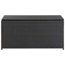 Lechnical Box da Giardino Poly Rattan Giardino Scatole della Spazzatura Magazzino Scatola del Dispositivo - Resistente alle intemperie e ai Raggi UV 100 × 50 × 50 cm Nero