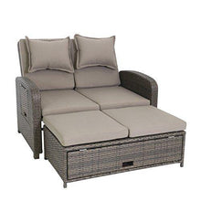 greemotion Bahia Divano da Giardino in Rattan con Isola, 220 kg, Marrone, 118x75x96 cm - Arredi Casa
