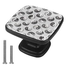 yin e yang Pomelli per Porta Set di 4 Pomelli per Mobili Manopole per Cassetti Cucina Armadio Vetro