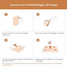 Amazon Basics - Coprimaterasso in memory foam con cinghie elastiche, spessore 4 cm, 160 x 200 cm