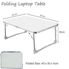 AWJ Tavolo da Letto Pieghevole per Laptop, Tavolo da Picnic, Supporto per Lettura su Supporto per Notebook, scrivania per Computer, Tavolo da Pranzo per Picnic da Campeggio portat
