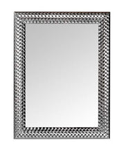 MO.WA Specchio da parete moderno argento rettangolare. Misura esterna cm. 65x85. Per Camera da letto, bagno, ingresso, salone, soggiorno. Made in Italy.