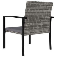 FAMIROSA Set da Pranzo da Giardino 7 pz in Polyrattan Grigio-5715