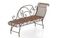 Panchina stile romantico Winnipeg ferro 156cm ~ colore marrone antico