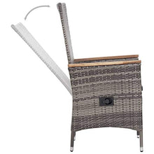 FAMIROSA Set Divani da Giardino 3 pz con Cuscini in Polyrattan Grigio-9364
