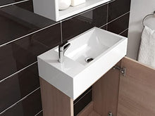 Badplaats Mobile da bagno Athene, lavabo 40 x 22 cm rovere chiaro – Mobiletto lavabo lavello mobili WC mobili
