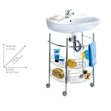 WENKO Scaffale sotto lavabo in cromo - 2 piani, Acciaio, 53 x 63.5 x 41 cm, Cromo