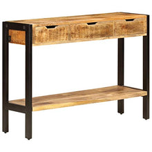 E E-NICES Credenza con 3 Cassetti 110x35x75 cm Legno Massello di Mango