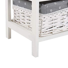 Cassettiera a Torre con 3 Ceste 58 x 40 cm Bianco e Grigio Zuri Zuri