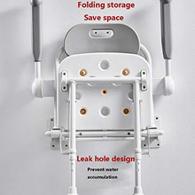 YHRJ Sedile da Bagno a Parete per Anziani,Sgabello da Bagno Antiscivolo per la casa,Sedia da Doccia di Sicurezza con braccioli,può sopportare 190 kg (Color : Grey, Size : 42.5-55cm)