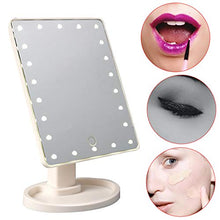 YO-HAPPY Staffa di Supporto, 16/22 LED Touchscreen Oscuramento LED Specchio per Trucco Specchio cosmetico con Rotazione a 360 °