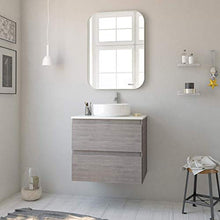 Randalsa Mobili Baltic 60 cm | Oak Chicago | Mobile con 2 cassetti + Piano lavabo + lavabo da appoggio