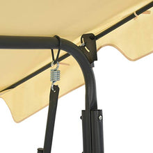 Tidyard Dondolo da Giardino, Dondolo 2 Posti 170x110x153 cm Bianco Crema