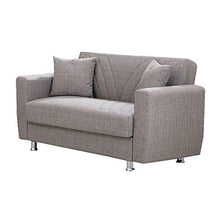WEBMARKETPOINT Divano Letto 2 Posti in Tessuto Beige con Contenitore 152x80xh.83 Cm - Arredi Casa