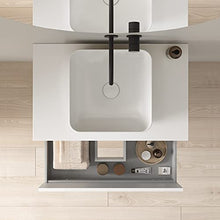 Amizuva Niwa Top Mobile da bagno, in legno, 60 cm, 4 pezzi