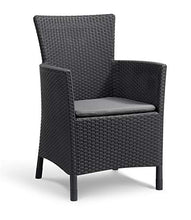 Keter Iowa Balcony Set, Set Mobili da Esterno 2 Poltrone e Tavolino Contenitore Grafite