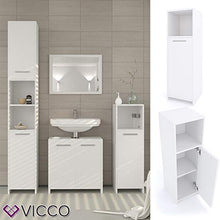 Vicco Mobiletto Bagno Medio Kiko Armadietto Bagno Bianco