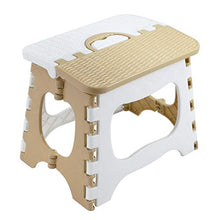 Camisin, sgabello pieghevole in plastica ispessimento sedia portatile per la casa per bambini, comodo sgabello, caffè + bianco
