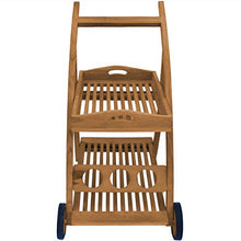 Teako Design - Carrello portavivande Teramo con 2 ripiani + vassoio