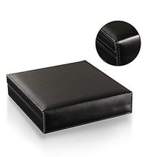 VIY Cigar Humidor, Humidor Cigar Box, Storage Case A Mano Cedar Cigar, Rivestito in Pelle Reale, Legno di Cedro Portatile, Contiene 8 Sigari (Nero)
