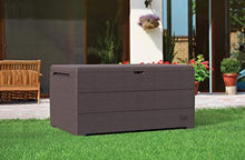 Duramax CedarGrain Durabox Scatola portaoggetti Esterni e mobili da Giardino, Struttura in Legno e plastica richiudibile, Marrone