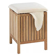 WENKO Sgabello da bagno Norway - Sgabello da bagno, Legno Noce, 39 x 52 x 39 cm, Noce