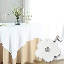 DEI 8pcs Tablecloth Weights Stainless Steel Flower-Type Tablecloth Pendant with Clips Heavy-Duty Table Clamps
