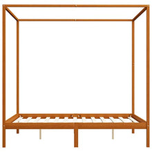 SKM Giroletto con Baldacchino 4 Cassetti in Legno di Pino 160x200 cm