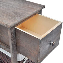 vidaXL 2x Comodini Chic Stile Rustico in Legno di Paulownia Marrone Mobiletto