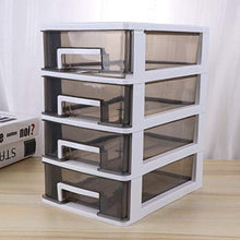 CLISPEED Organizer da Tavolo Contenitore per Trucco a Quattro Strati Cassetto Trasparente Contenitore per Dispensa Armadio per Articoli da Bagno (Bianco E Nero)