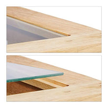 Relaxdays 10020649 Comodino, Noce, Beige, 36 x 34 x 34 cm