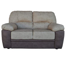 Divano per Soggiorno Salone in Nabuk Imbottito (2 Posti, Beige/Marrone)