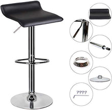 Set di 2 sgabelli da bar per la colazione con poggiapiedi cromato e base girevole a gas, elegante in pelle, semplice sgabello da bar per cucina