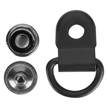 HelloCreate - Set di 100 ganci per lacci da scarpe, con fibbia ad anello, in ottone, per scarpe fai da te, 9 x 14 mm, colore: Nero opaco