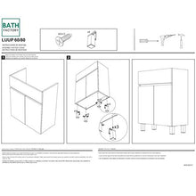 VAROBATH Mueble de baño de 2 Puertas con Lavabo de Ceramica - Modelo Luup (60 CMS, Hera)