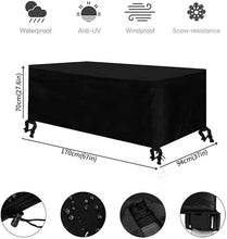 Osarke Copritavolo da Giardino Telo Copertura per Giardino Mobili Tabella Impermeabile Nero 170 x 94 x 70cm