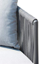 Milani Home s.r.l.s. Divano Letto da Giardino in Alluminio E Corda Completo di Cuscini