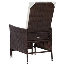 SKM Set Divani da Giardino 2 pz con Cuscini in Polyrattan Marrone (17.8kg)