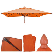 Mendler Telo Copertura per ombrelloni Quadrati HWC-C57 4x4m Arancione