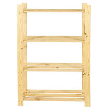 Design Vicenza - Scaffale a 4 ripiani in legno naturale
