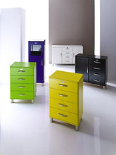 TENZO 5273-033 - Cassettiera design su rotelle Malibu, in MDF verniciato, 60 x 41 x 46 cm, colore: Nero