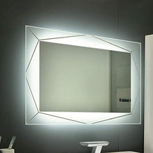 Specchio da Bagno Illuminato a LED con vanità Leggera, Specchio da Parete Senza Cornice Impermeabile e Resistente all'umidità per Bagno e Camera da Letto
