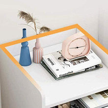 AIYIXUE - Comodino con cassetti, comodino con 2 cassetti e comodino in legno, colore: bianco, 40 x 40 x 50 cm