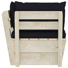 vidaXL Divano Angolare da Giardino su Pallet e Cuscini Legno di Abete - Arredi Casa