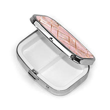 Scatola quadrata per pillole medicinali in rame moda pillola organizzatore viaggio pillola dispenser per vitamine integratori