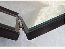 Specchio Tableop Tri-Fold Vanity Legno Desktop Trucco per Il Trucco Mirror Incisione retrò HD Mirror
