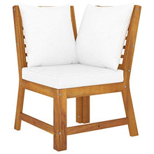 SKM Set Divani da Giardino 4 pz con Cuscini Crema in Legno Acacia (40.2kg) Marrone-7771