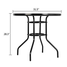 Yi-xir design classico Tavolo da pranzo esterno Cerchio Giardino da tavolo in vetro temperato Perfetto e comodo