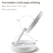 Specchio per Il Trucco, Specchio per Il Trucco Illuminato A LED Specchio per Il Trucco con Ingrandimento 10X Doppio Alimentatore Accessori per Il Trucco Portatile Specchio per Il Trucco con Luci